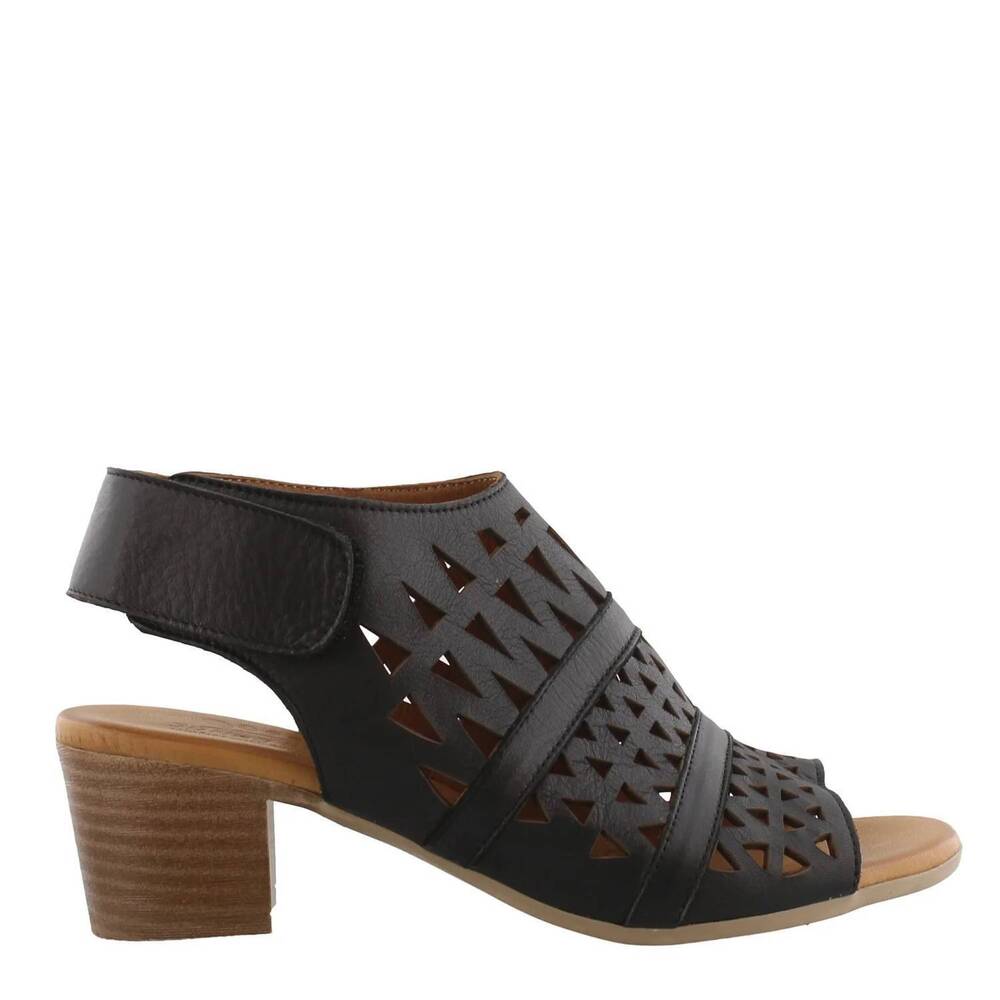 NEW SPRING STEP SHOES women's dorotha leather sandal in black